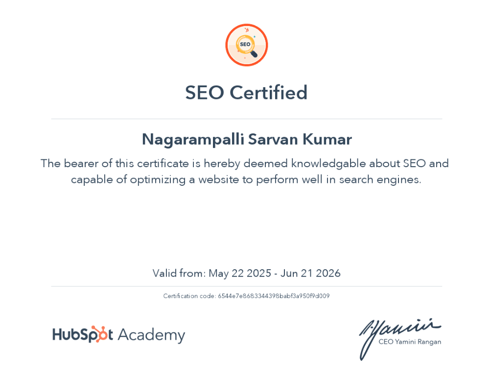 SEO Certified